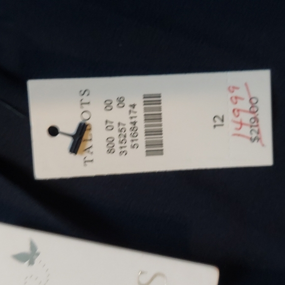 Rsvp by Talbots navy blazer with white beading - Picture 5 of 7